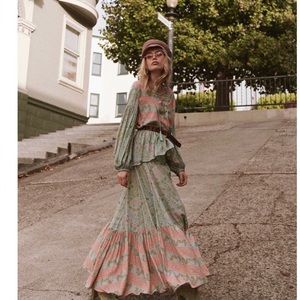 Spell City Lights Maxi Skirt Small